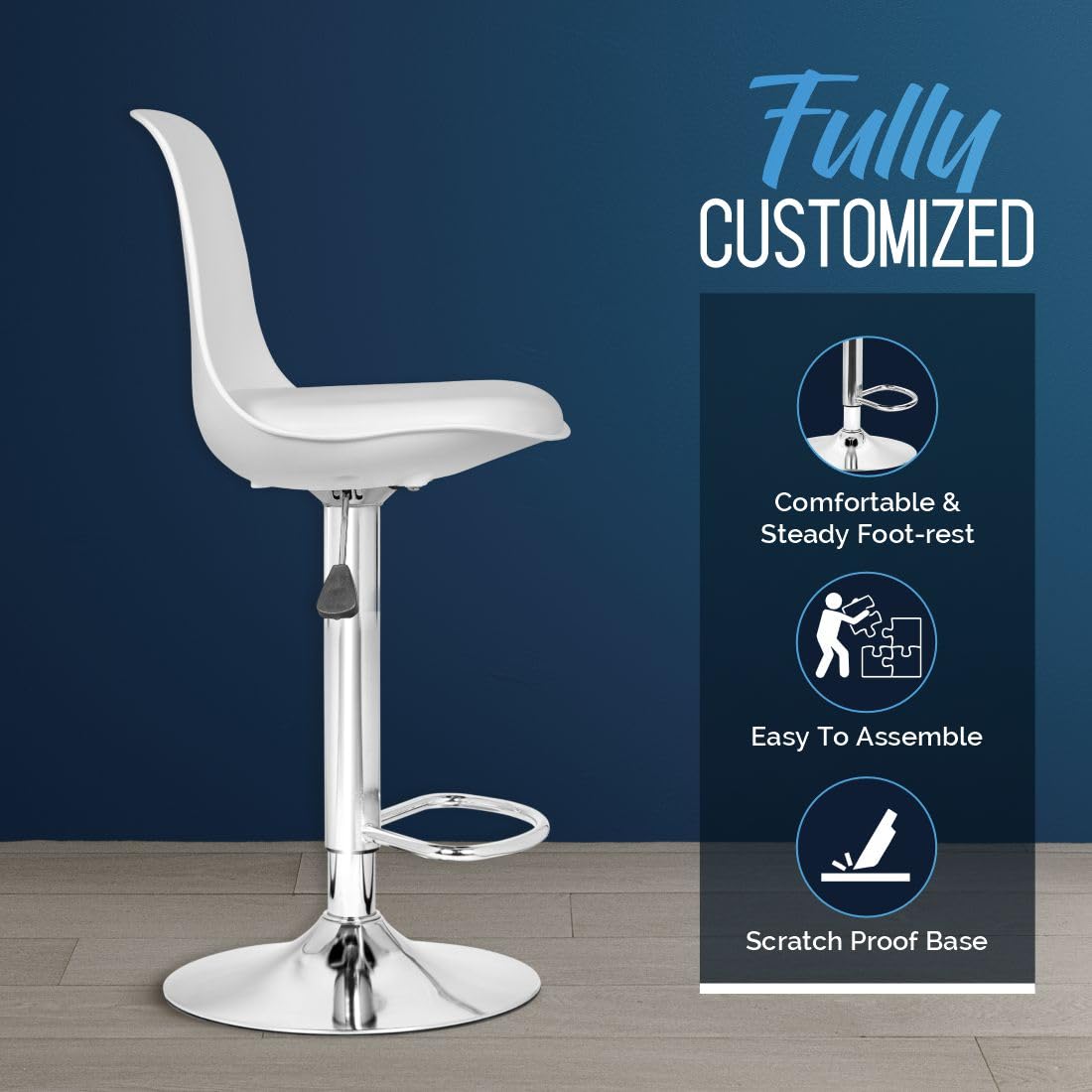 DA URBAN® VALURE HEIGHT ADJUSTABLE BAR STOOL