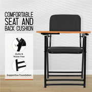 DA URBAN MARX FOLDING STUDY CHAIR WITH WRITING PAD