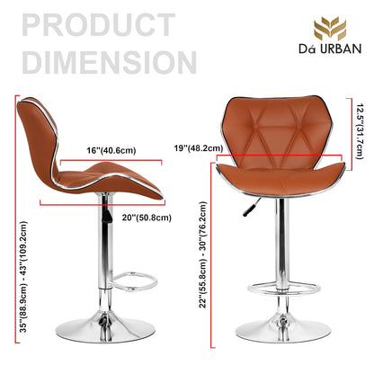 DA URBAN EMBER REVOLVING BAR STOOL