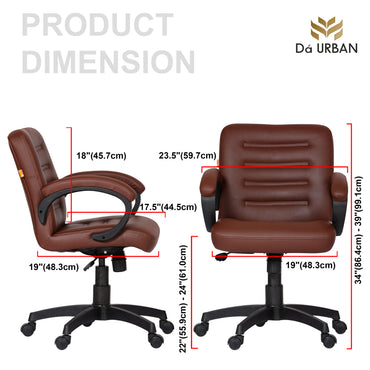 DA URBAN® TEXAS MID-BACK REVOLVING CHAIR