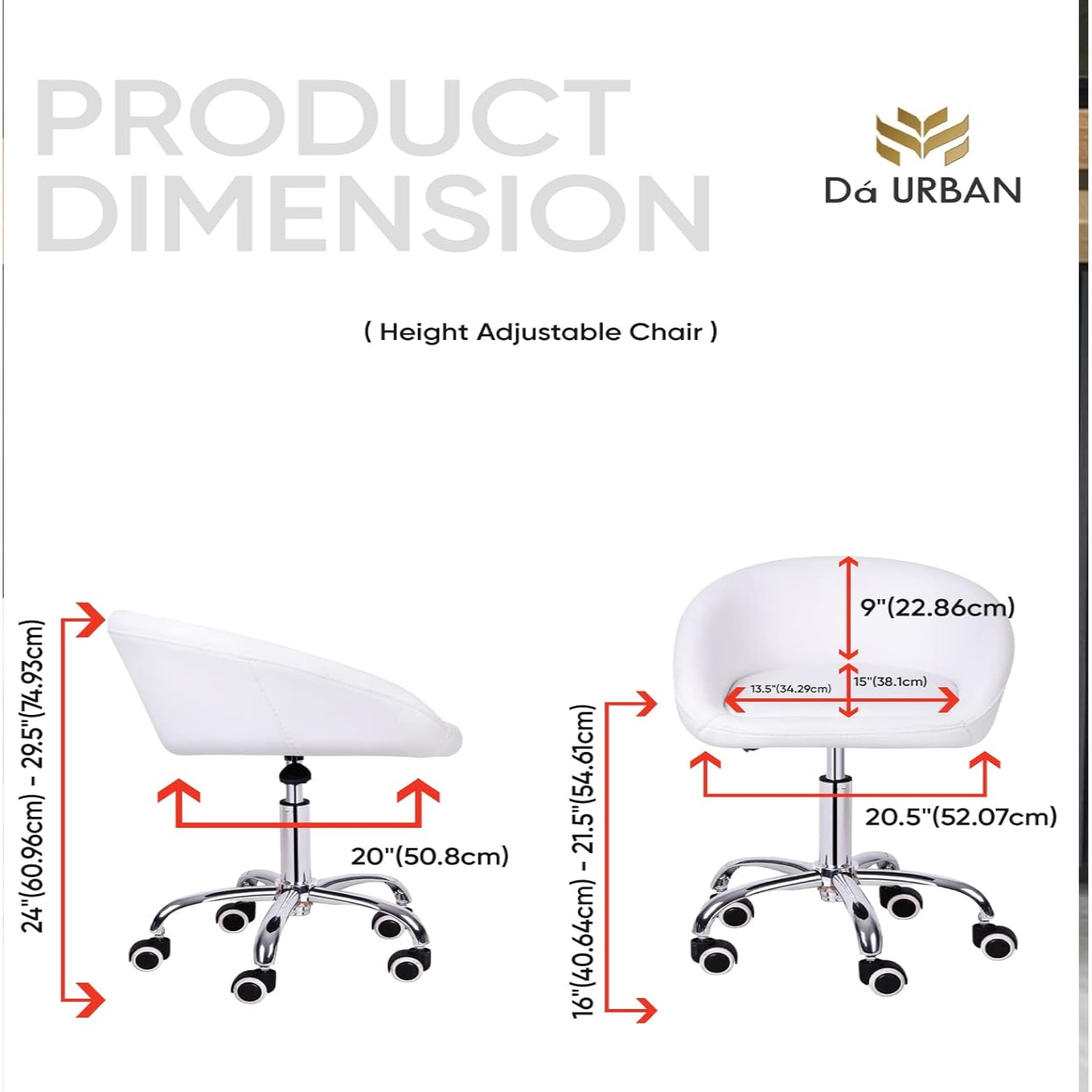 DA URBAN® MINI BAR STOOL WITH WHEELS