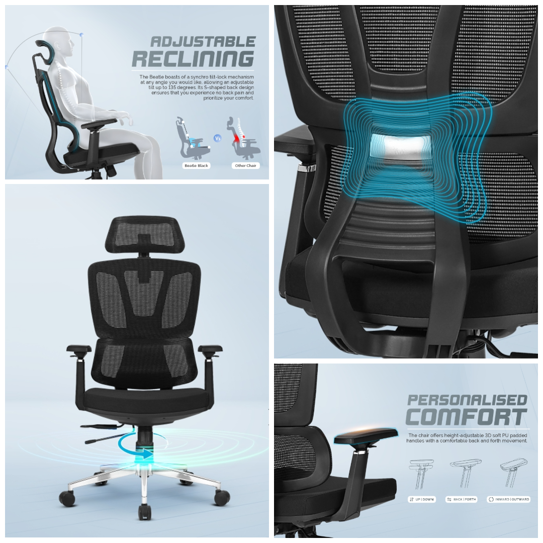 DA URBAN® BEATLE HIGH BACK MESH CHAIR