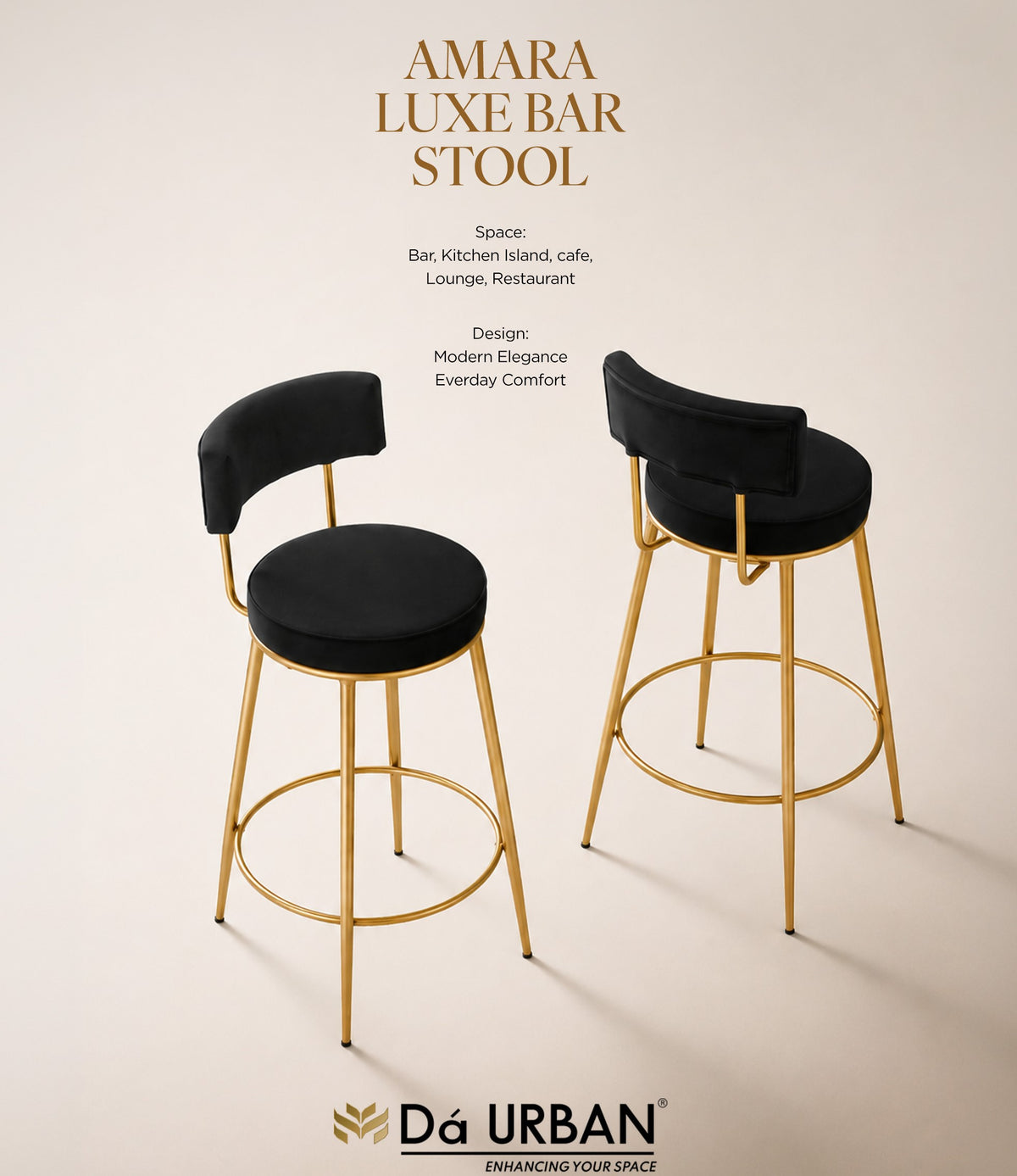 DA URBAN® AMARA LUXE BAR STOOL