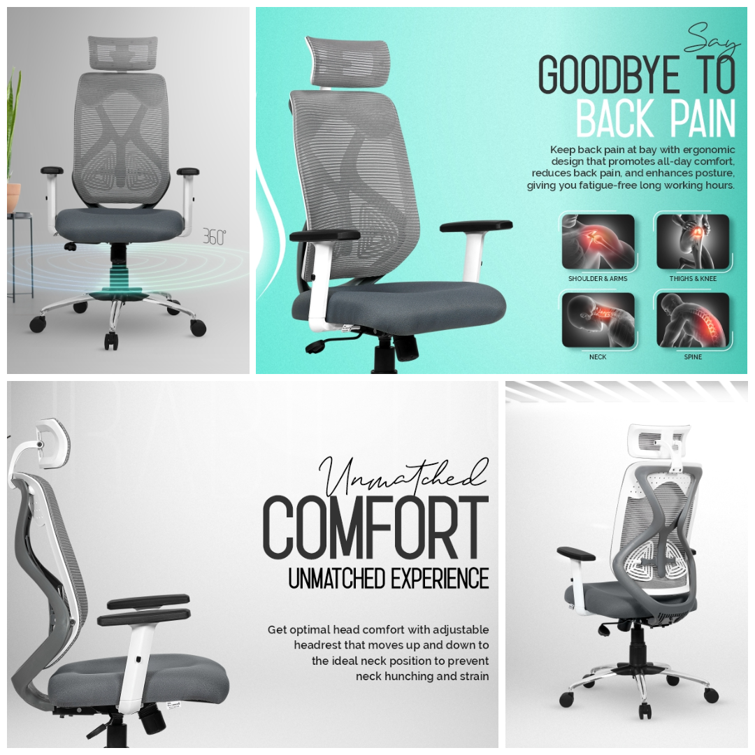 DA URBAN® MERLION HIGH BACK MESH CHAIR