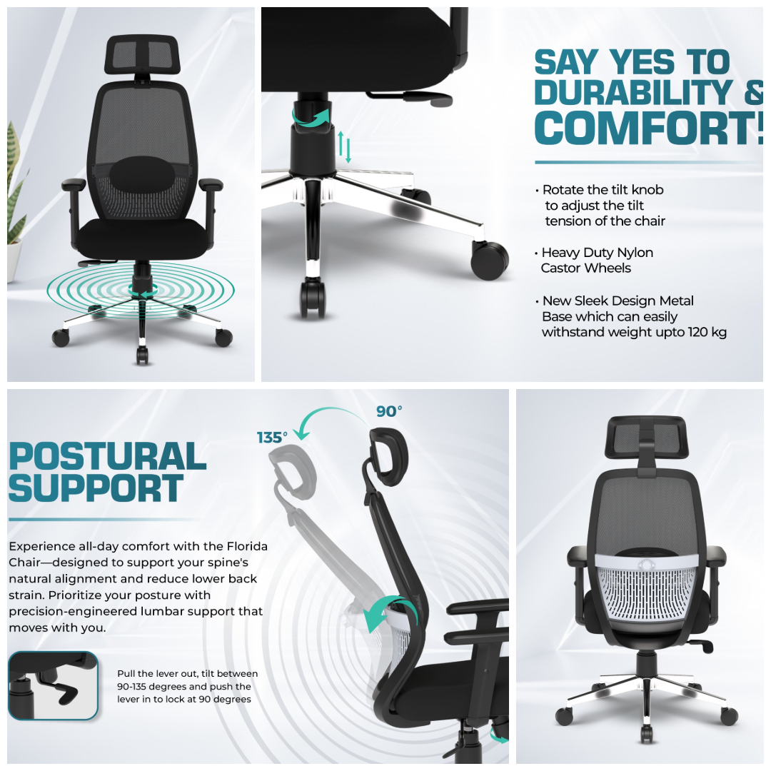 DA URBAN® FLORIDA HIGH BACK MESH CHAIR
