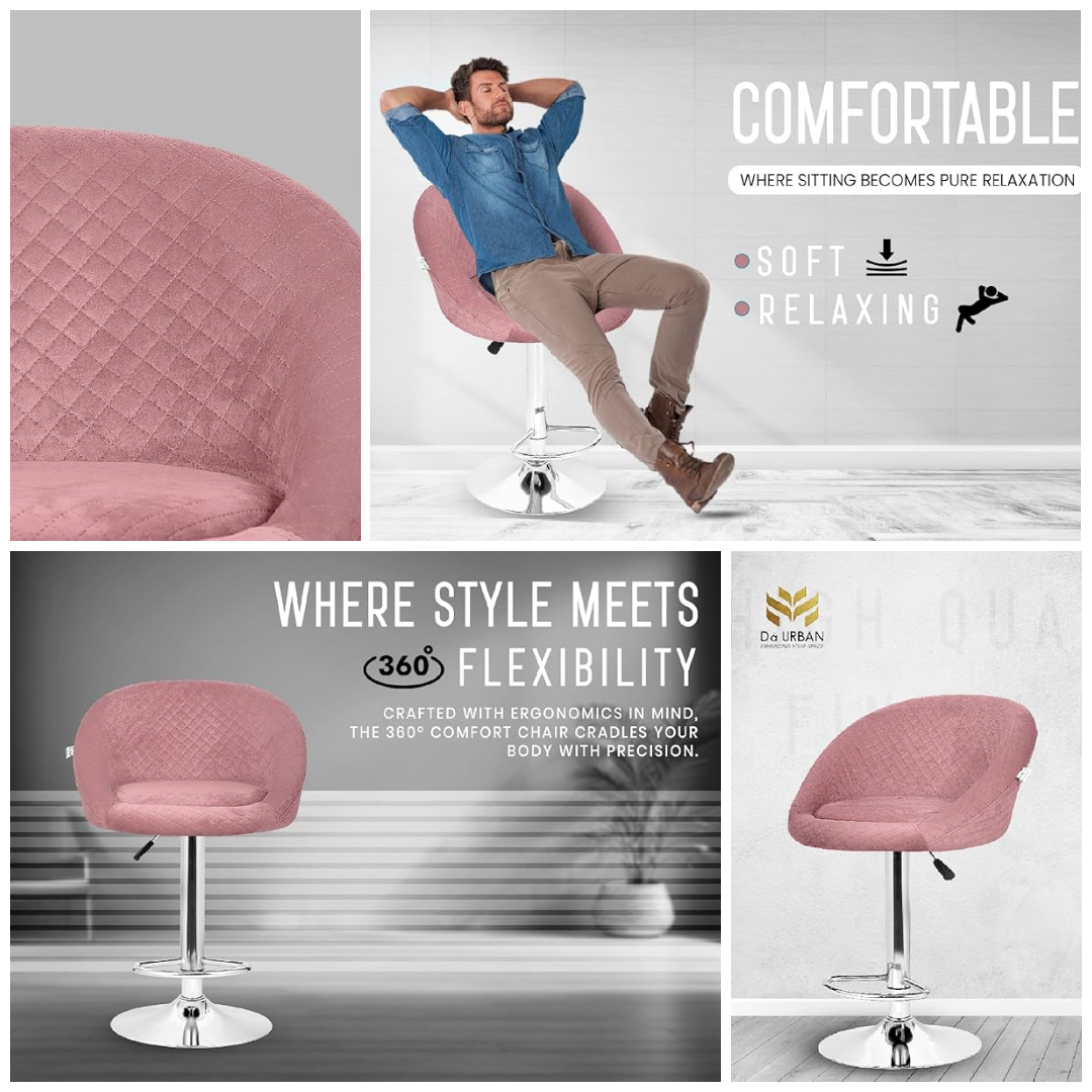 DA URBAN® COZY VELVET FINISH BAR STOOL