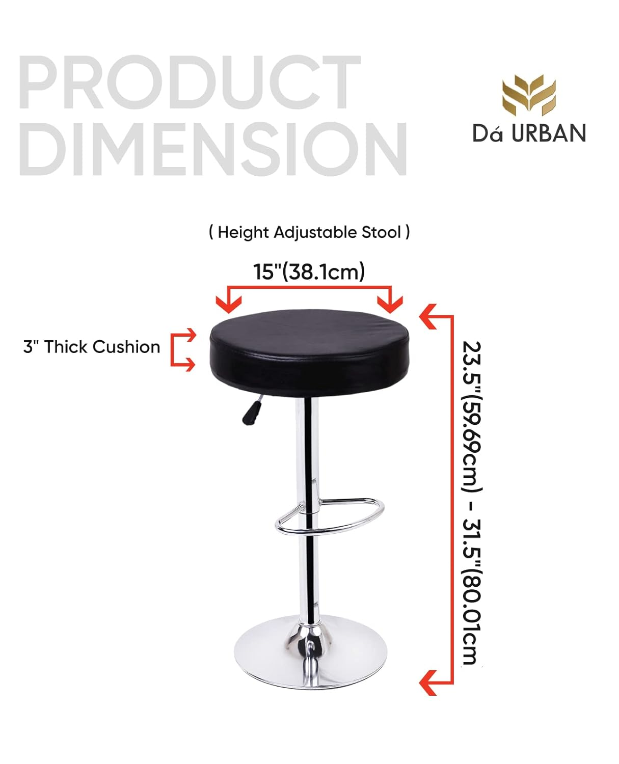 DA URBAN® ROUNDBAR BAR STOOL PACK OF 2