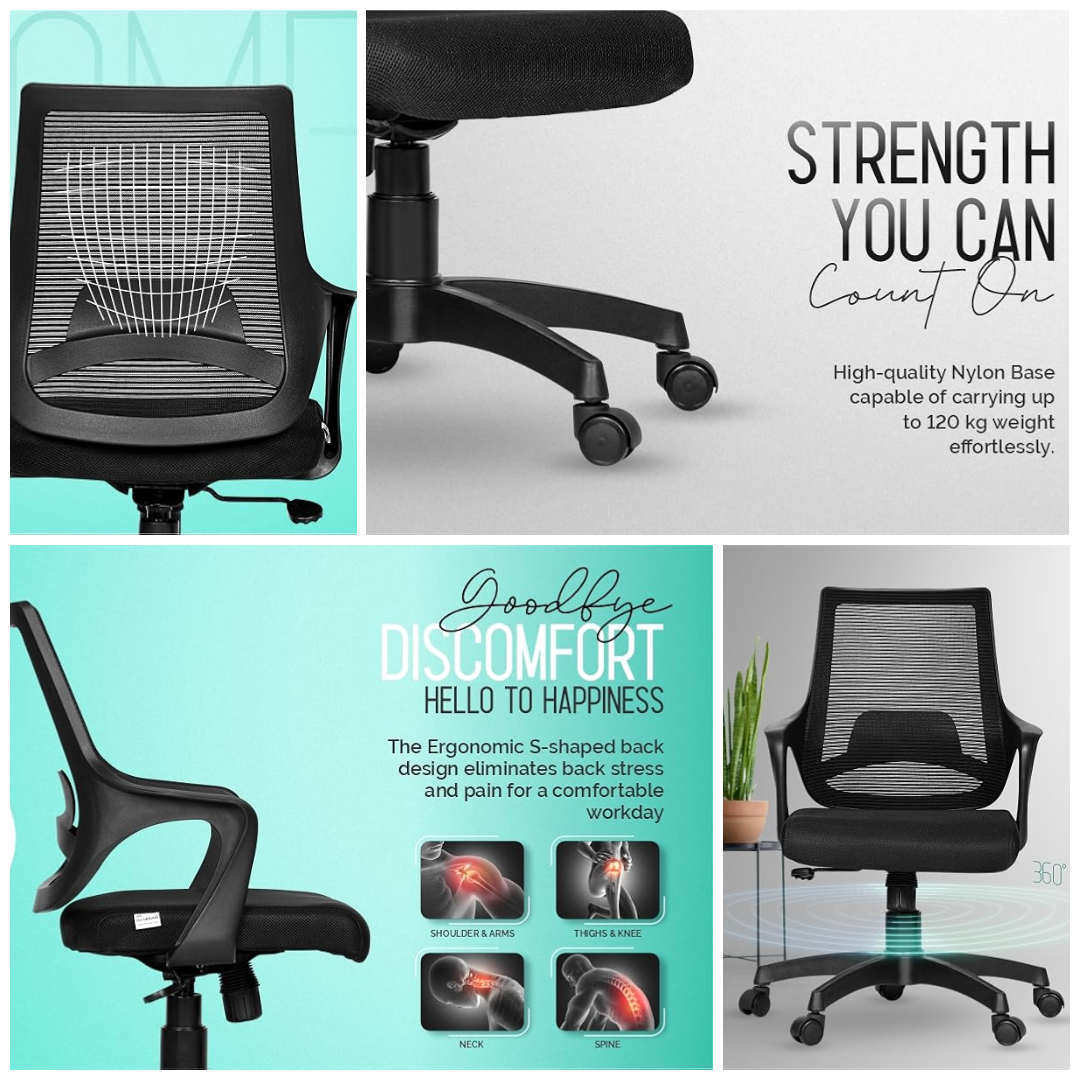 DA URBAN® VASTO MESH REVOLVING CHAIR